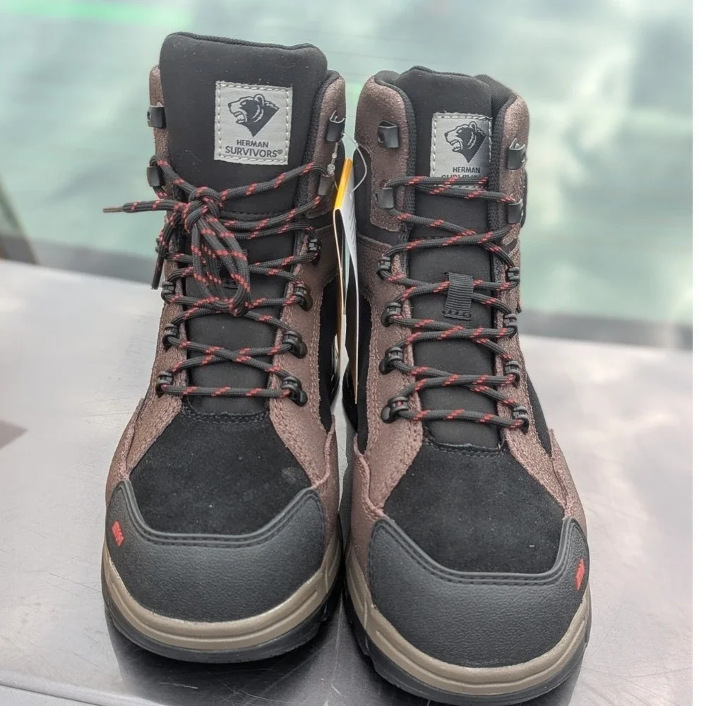 Steel Toe Work Boots Mens 10.5 Electrical Hazard Slip Resistant Herman Survivors